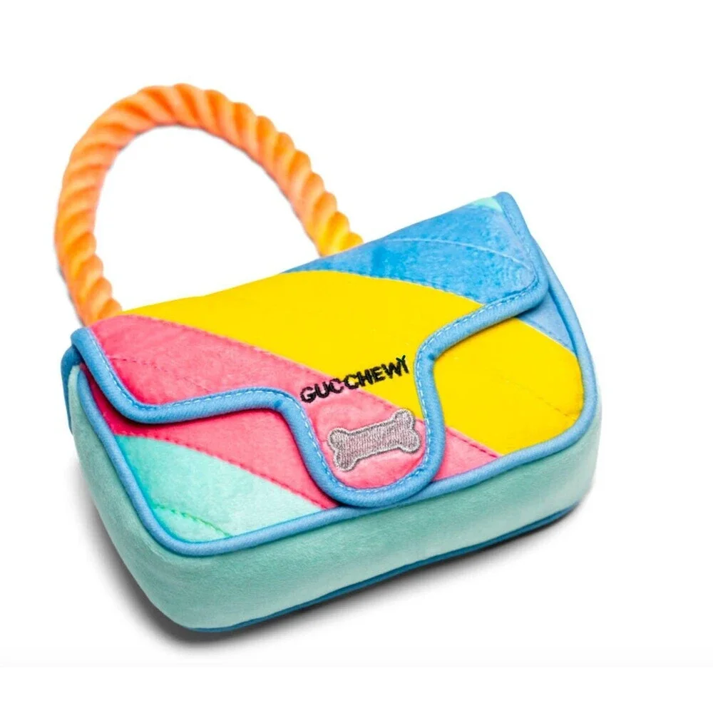 Gucchewy Rainbow Purse Dog Toy
